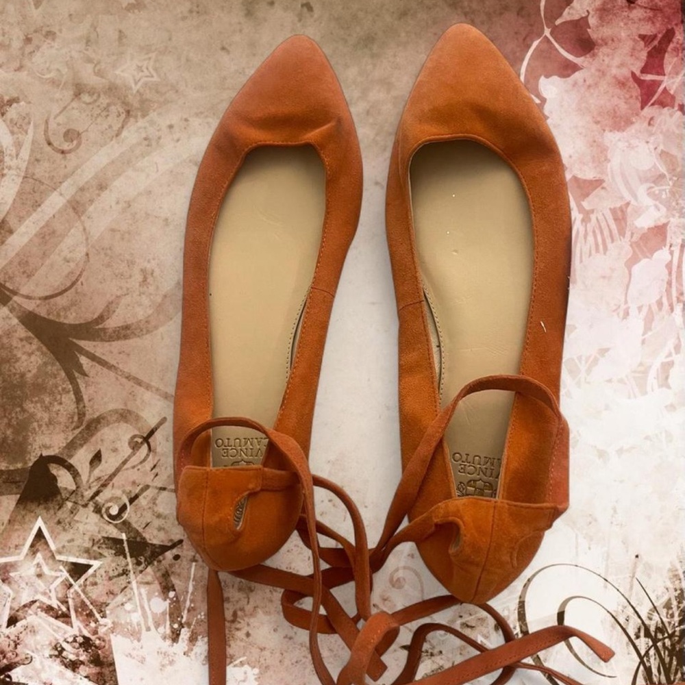 Vince Camuto Terracotta Lace-Up Flats
